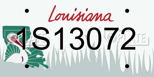 1S13072 Louisiana License Plate