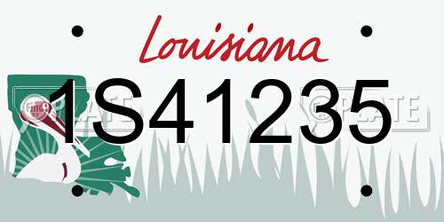 1S41235 Louisiana License Plate