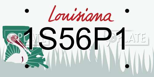 1S56P1 Louisiana License Plate