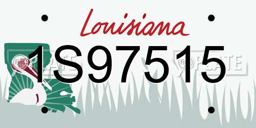 1S97515 Louisiana License Plate