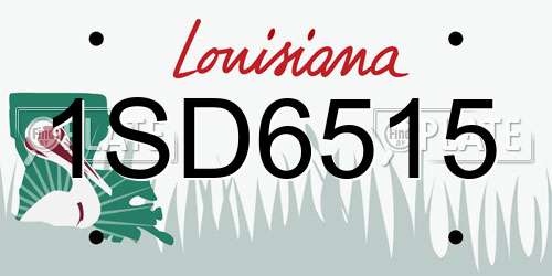 1SD6515 Louisiana License Plate