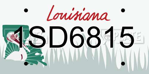 1SD6815 Louisiana License Plate