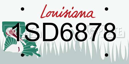 1SD6878 Louisiana License Plate