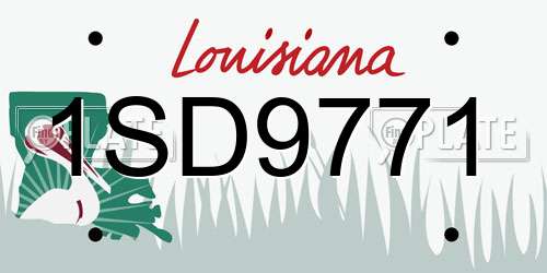 1SD9771 Louisiana License Plate