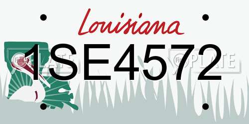 1SE4572 Louisiana License Plate