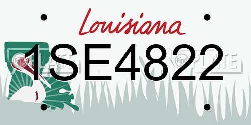 1SE4822 Louisiana License Plate