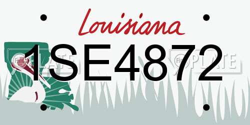 1SE4872 Louisiana License Plate