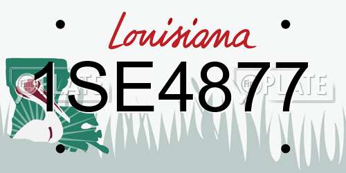 1SE4877 Louisiana License Plate