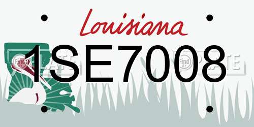1SE7008 Louisiana License Plate