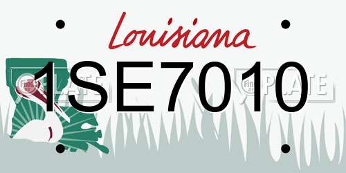 1SE7010 Louisiana License Plate