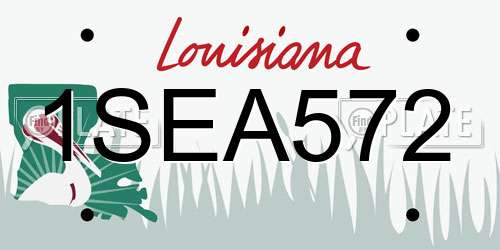 1SEA572 Louisiana License Plate