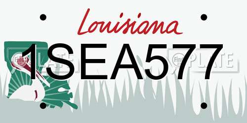 1SEA577 Louisiana License Plate