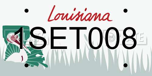 1SET008 Louisiana License Plate