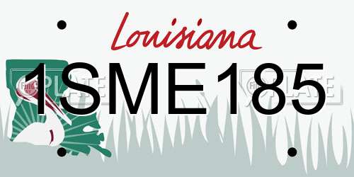 1SME185 Louisiana License Plate