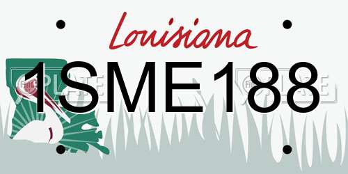 1SME188 Louisiana License Plate