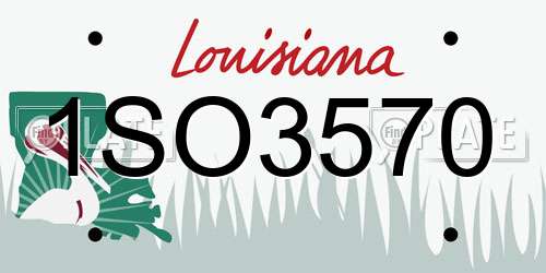 1SO3570 Louisiana License Plate