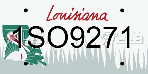1SO9271 Louisiana License Plate