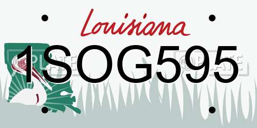 1SOG595 Louisiana License Plate