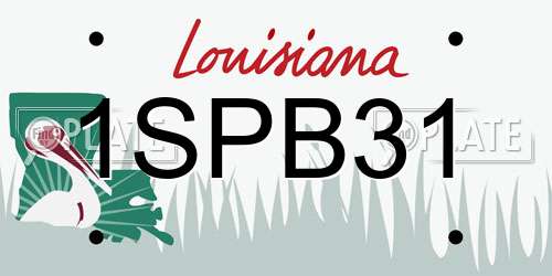 1SPB31 Louisiana License Plate
