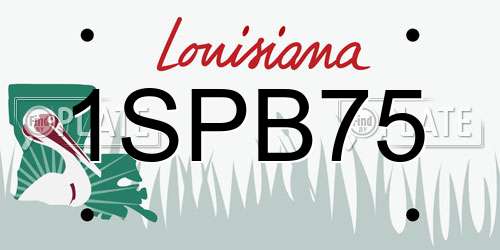 1SPB75 Louisiana License Plate