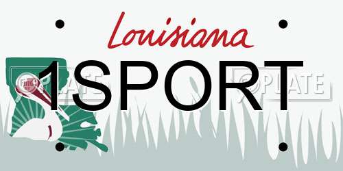 1SPORT Louisiana License Plate