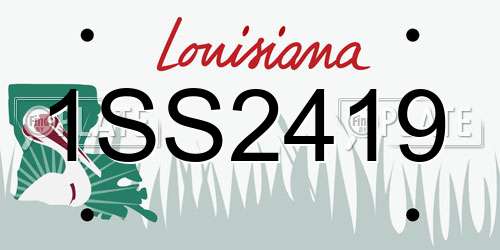 1SS2419 Louisiana License Plate
