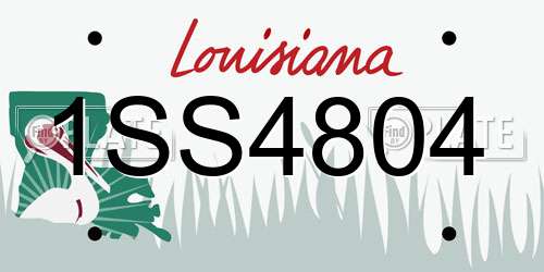 1SS4804 Louisiana License Plate