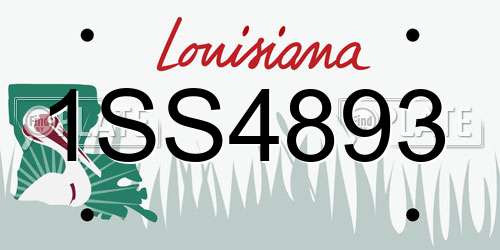 1SS4893 Louisiana License Plate