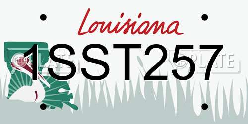 1SST257 Louisiana License Plate