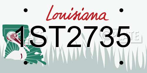 1ST2735 Louisiana License Plate
