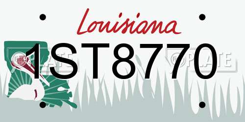 1ST8770 Louisiana License Plate