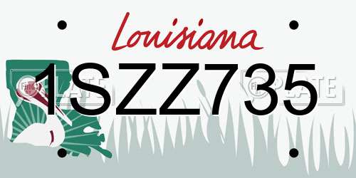 1SZZ735 Louisiana License Plate