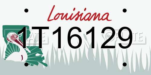 1T16129 Louisiana License Plate