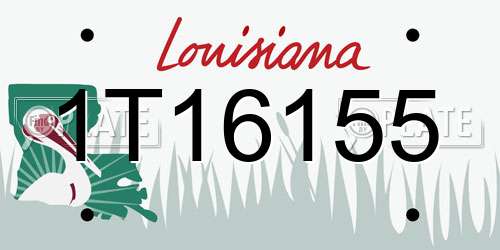 1T16155 Louisiana License Plate