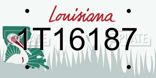 1T16187 Louisiana License Plate