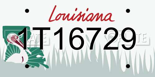 1T16729 Louisiana License Plate