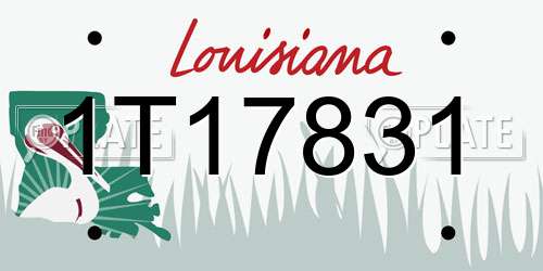 1T17831 Louisiana License Plate