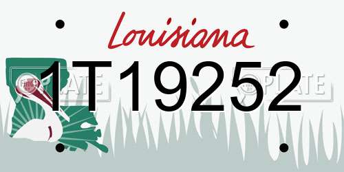 1T19252 Louisiana License Plate