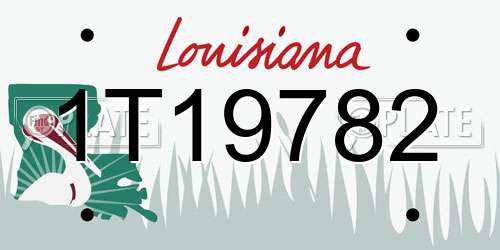 1T19782 Louisiana License Plate