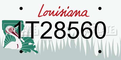 1T28560 Louisiana License Plate