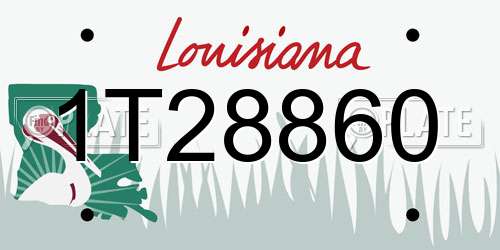 1T28860 Louisiana License Plate