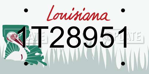 1T28951 Louisiana License Plate