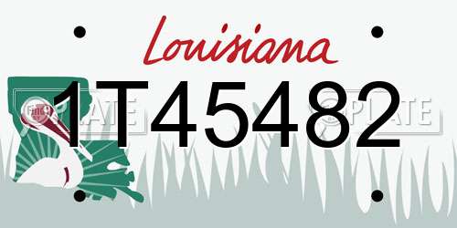 1T45482 Louisiana License Plate