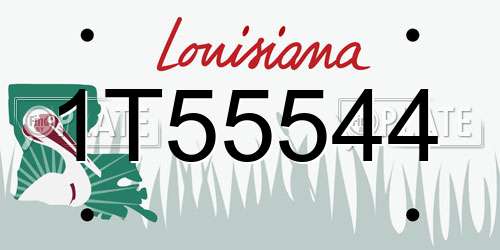 1T55544 Louisiana License Plate