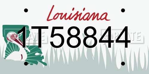 1T58844 Louisiana License Plate