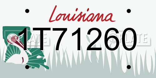 1T71260 Louisiana License Plate