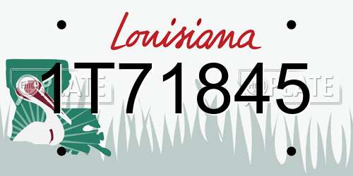 1T71845 Louisiana License Plate