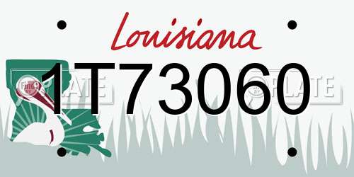 1T73060 Louisiana License Plate