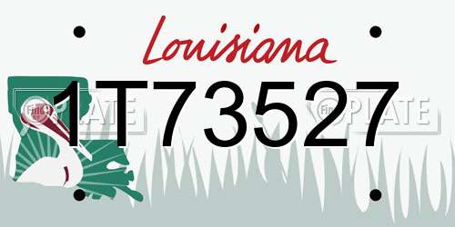1T73527 Louisiana License Plate