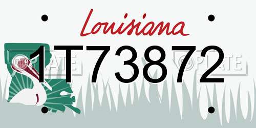 1T73872 Louisiana License Plate